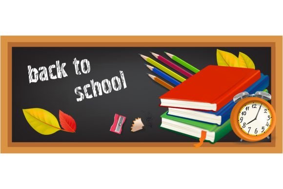 Back to School Banner Design with Stack
