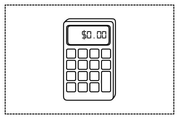 Back to School Calculator Outline Icon: A Smart, Scalable Asset for Educators and Designers