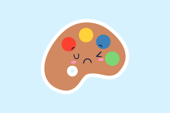Back to School Palette Kawai Icon: A Versatile, Ready-to-Use Design Asset for Educators and Creators