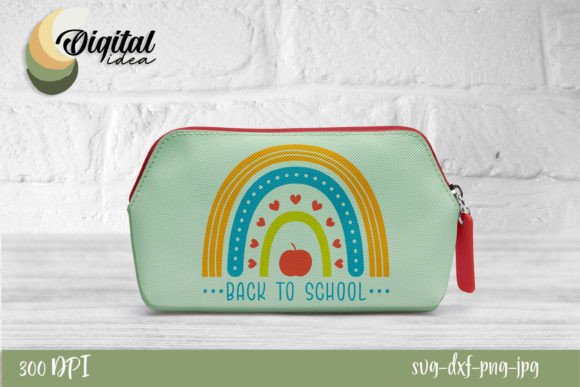 Back to School Rainbow Pencilcase SVG