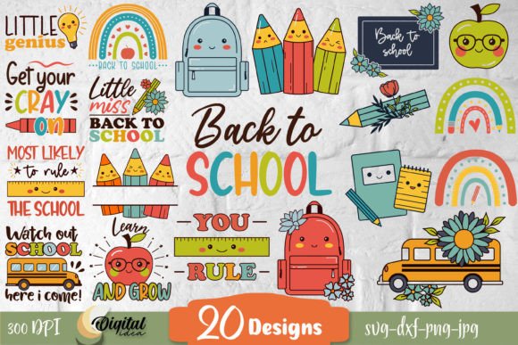 Back to School SVG Bundle Cut File
