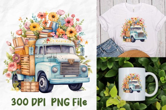 Back to School Truck School Supply: Digital Sublimation Designs for Educators and Entrepreneurs