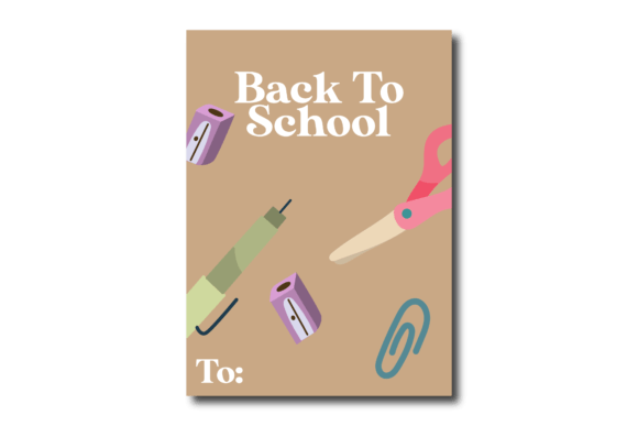 Brown Card Back to School Stationery
