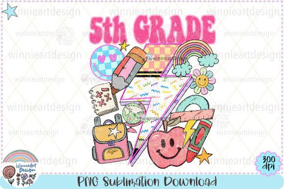 Fifth Grade Retro Teacher Back to School: A Versatile Digital Design for Educators & Creators