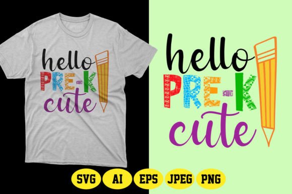 Hello Pre-K Cute Back to School SVG
