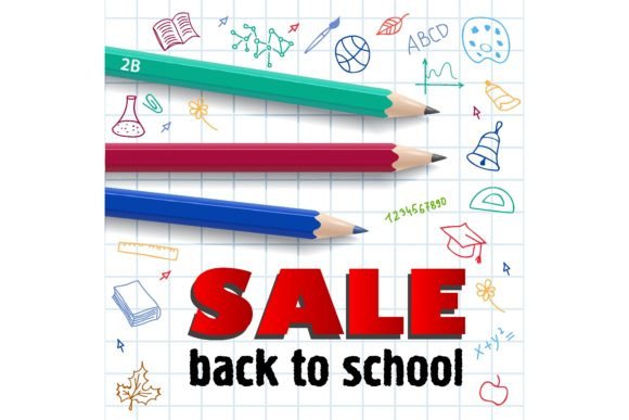Sale, Back to School Lettering with Penc