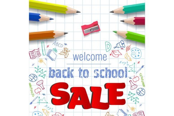 Welcome, Back to School, Sale Lettering