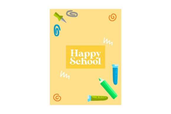 Yellow Books Cover Craft Back to School: A Practical Design Asset for Educators and Creators